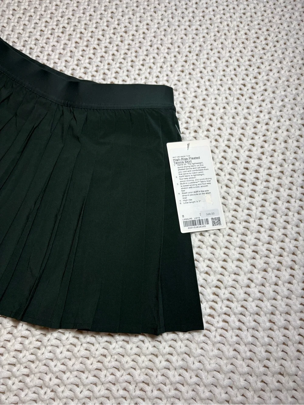 NWT lululemon legacy green high rise pleated tennis skirt size 8